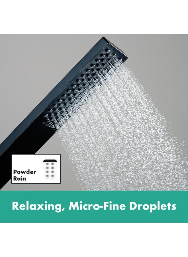 hansgrohe Pulsify E 2-inch Modern Handheld Shower Head 1-Spray PowderRain in Matte Black, 24321671 - Image 4