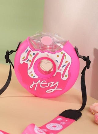 380ml Donut Water Bottle with Straw, Cute Leakproof Drink Water Bottles Adjustable Shoulder Strap Portable Reusable Toddler Drink Bottle for Outdoor Sports Travel, School Activities - pzsku/Z522EB879E28A0F20FDA1Z/45/_/1736680810/b2c9f90b-f03a-4d4a-8cbf-68a41abd8798