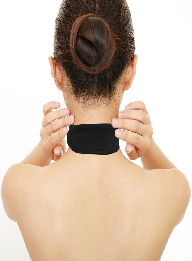 BODHIS 2 Pcs Trach Covers for Tracheostomy Tube Holder Adjustable Tracheostomy Supplies Dust- Proof Shield Neck Trach Cover Band Reusable Tracheostomy Care Kits for Men and Women (Black Beige - Image 3