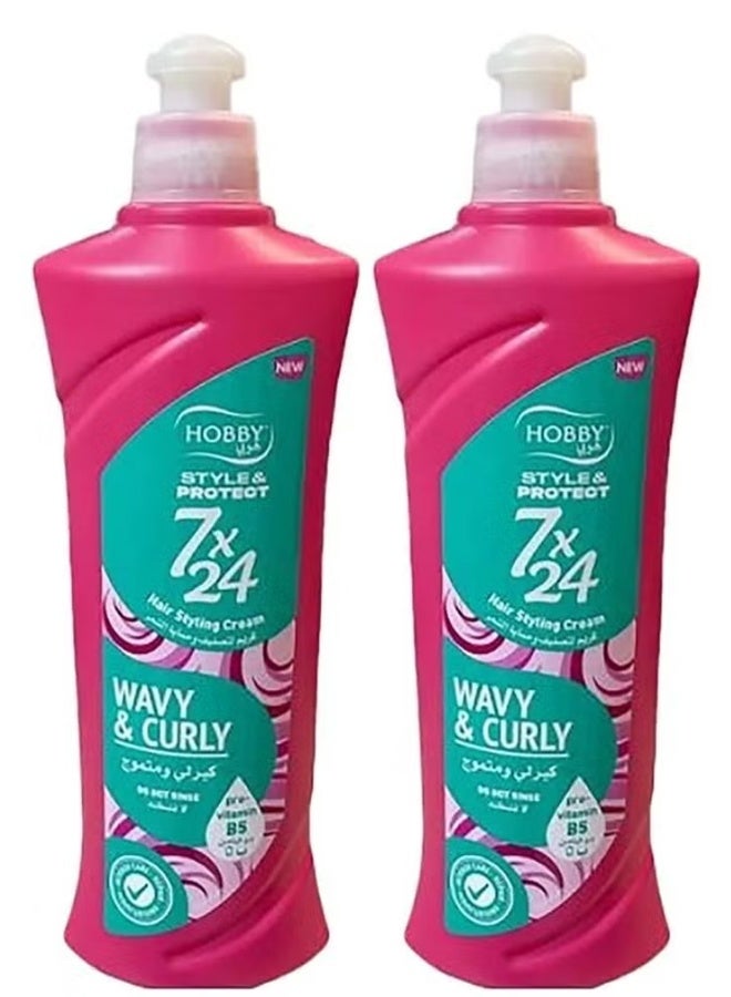 Hobby Two Pieces of Styling Cream For Curly And Wavy Hair 7x24 -250 ml - Image 1