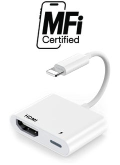 Adapter for iPhone to TV,iPad to HDMI,1080P HD Digital AV Adapter(No Need Power) Video & Audio Sync Screen Connector Compatibility with iPhone 14/13/12/11/X/8