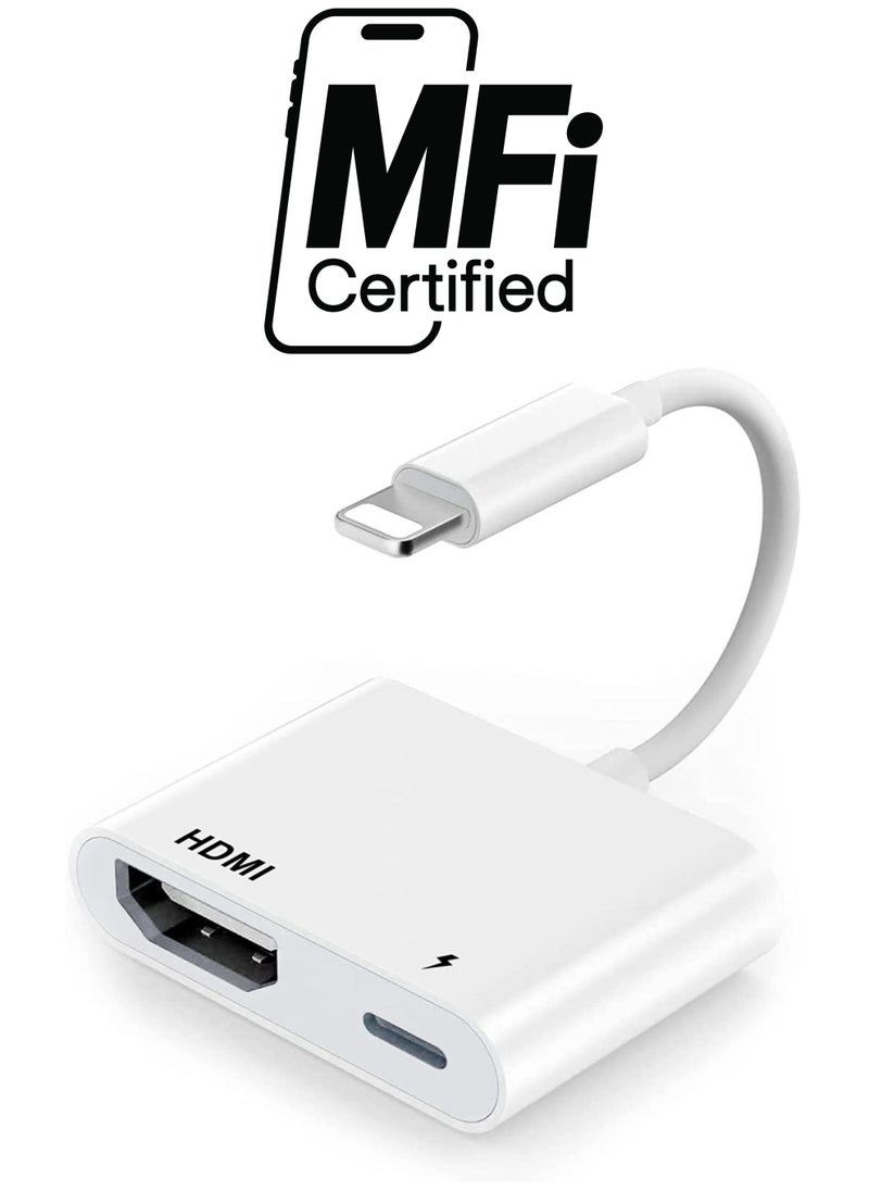 ELTRAZONE - Adapter for iPhone to TV,iPad to HDMI,1080P HD Digital AV Adapter(No Need Power) Video & Audio Sync Screen Connector Compatibility with iPhone 14/13/12/11/X/8 - Image 1