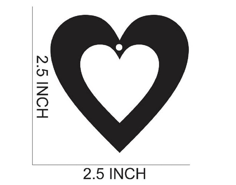 300Sparkles HEART MDF Cutout Wall hangingArt Craft ValentineWedding Room Wall Decoration 25 x 25 inch 20 PCS NATURAL BROWN - Image 3