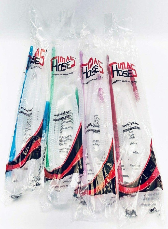 Timashose 4 Pack Healthy Hookah Hose Premium Disposable Houka Hoses Sterile Washable Long Handle - Image 3