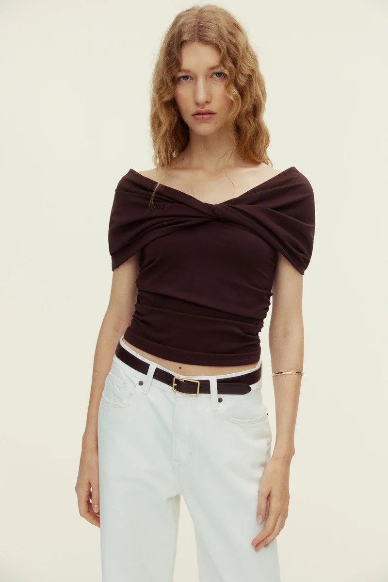 H&M Twist-detail off-the-shoulder top