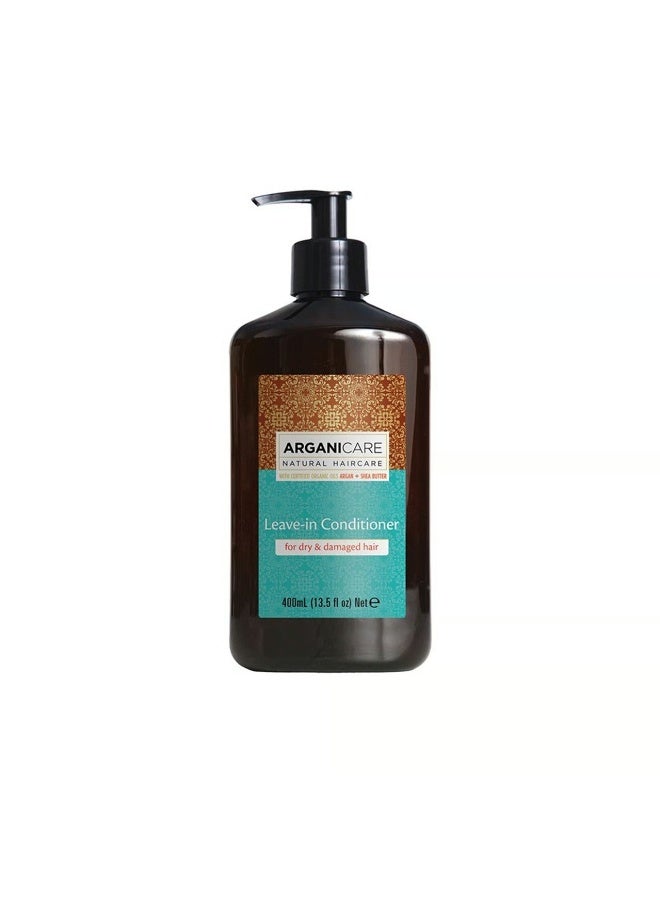 Arganicare Argan & Shea Butter Leave-in Conditioner for Dry & Damaged Hair 400ml - Image 1