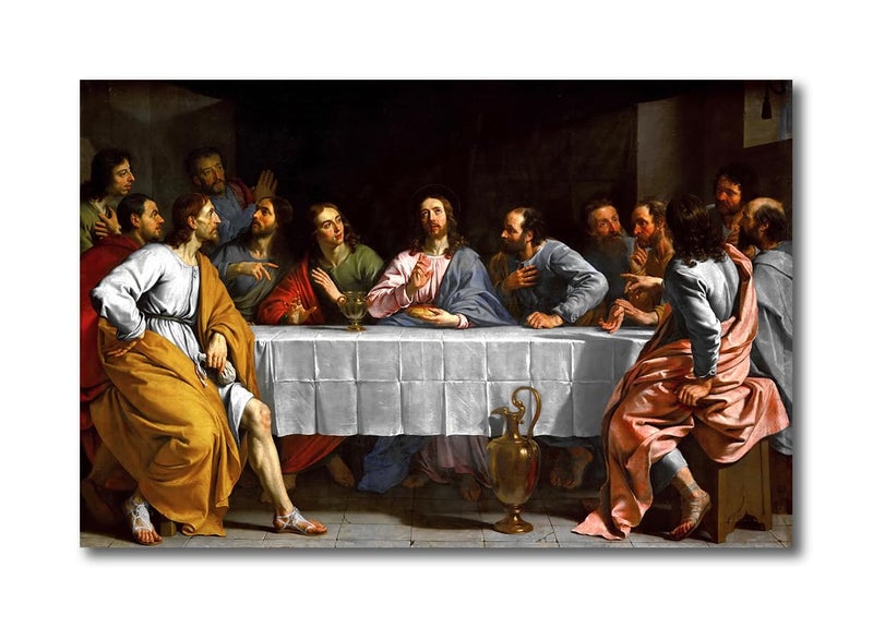 Sikhash Leonardo da Vinci Canvas Paintings The Last Supper Renaissance Art | Famous Artist Paintings Wall Décor for Bedroom | 12x8 Inches Unframed - Image 2