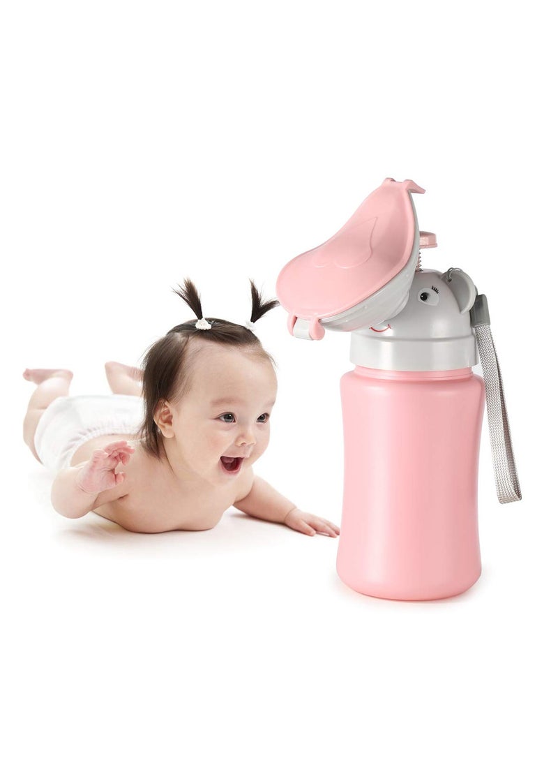 MUMS PLANET Travel Urinal Portable Potty Pee Cup for Kids Girls Urinal Emergency Toilet for Camping Car Travel and Kid Potty Pee Training Pee Bottle for Toddlers Kids Children Baby Girls  - Image 1