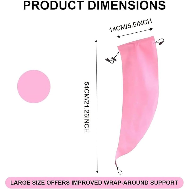 Shower Cap for Long Hair with Ponytail Hole, Waterproof Hair Sleeve for Crown Washing, Root Refresh & Styled Hair Protection at Pool, Gym, Beach and Travel (1PCS, Pink) - Image 3
