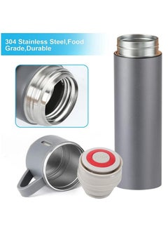 Generic Original 500ml Thermos Mug with 3 Cups, Thermal Bottle, Vacuum Insulated Tea Coffee Thermos 304 Stainless Steel Travel Mug for Hot and Cold Drinks, Perfect for Kids and Babies. Leakproof Design and Great Gift for Outdoor, Office, Home, Sports - Coffee Mug Nescafe Cappuccino Tea - Car Seat Mug - Coffee Mug - Double Wall Stainless Steel Insulated - Vacuum Insulated Stainless Steel Double Wall Thermal Cup for Tea Coffee Travel - Thermos Set with 3 Cups - Stainless Steel Vacuum Insulated Water Bottle - Insulated Flask Set with 3 Cups  - Image 2