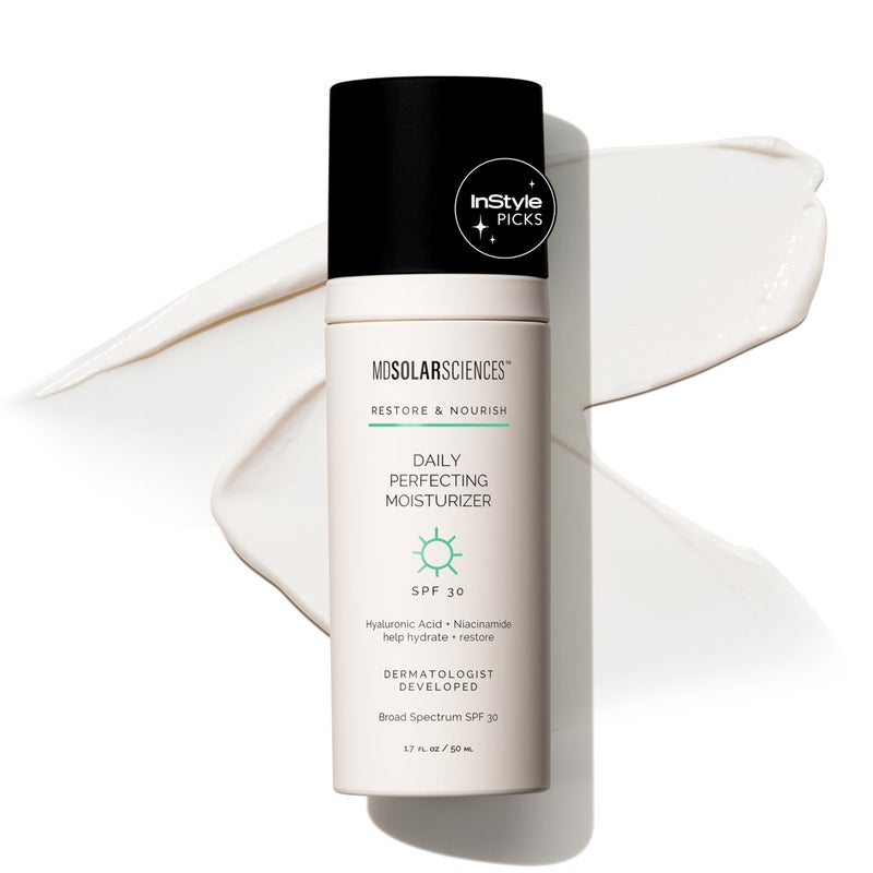 MDSolarSciences Daily Perfecting Moisturizer SPF 30 | Lightweight Face Moisturizer Sunscreen with Hyaluronic Acid, Niacinamide & Vitamin C | Hydrating, Brightening, Synthetic Fragrance-Free | 1.7 oz - Image 1