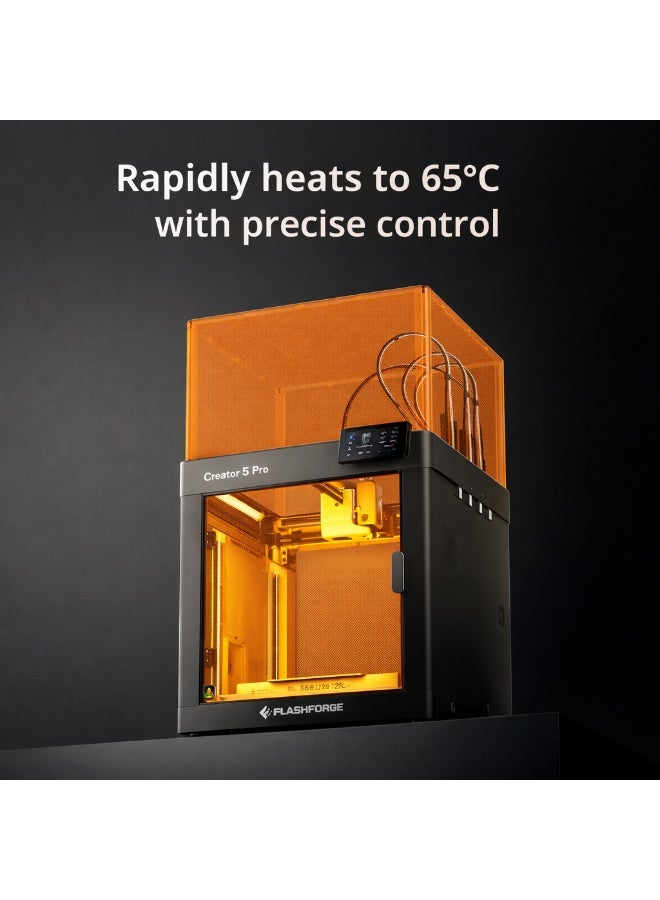 Flashforge Creator 5 Pro Enclosed 3D Printer with 4-Toolhead Multi-Material System - Image 4