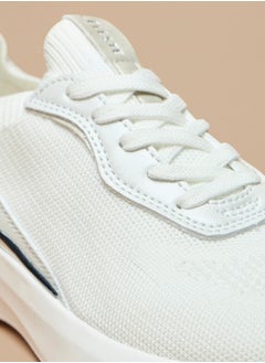 Celeste Women's Panelled Low Ankle Sneakers with Lace-Up Closure  - Image 4