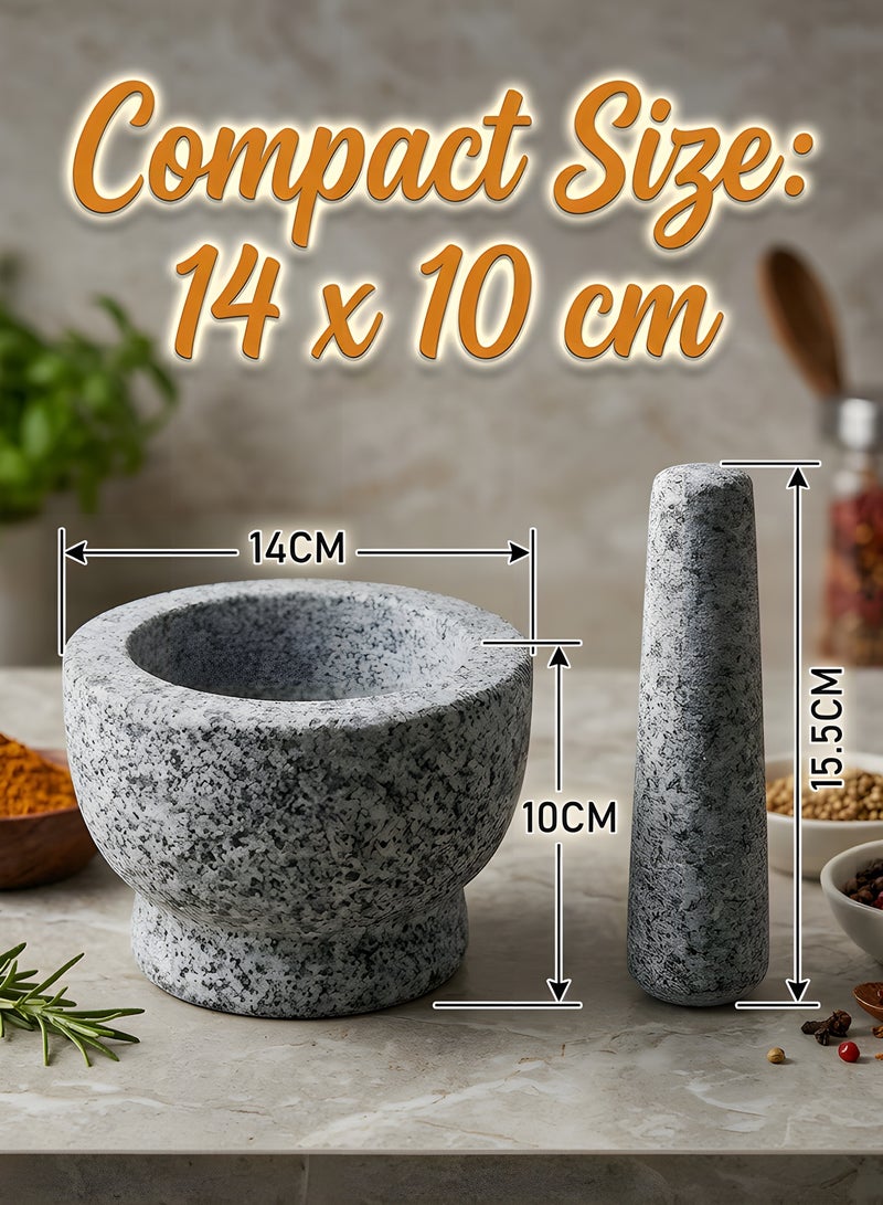 بيوينتي مجموعة الهاون والمدقة الحجرية الطبيعية، مولكاخيتي مكسيكانو، وعاء الجوكامولي، طاحونة بهارات يدوية، ومهرقة للتوابل والأعشاب والأفوكادو لتحضير الجوكامولي والسالسا والبيستو. - Image 4