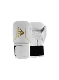 Adidas Boxing Gloves Speed 50  Color: White/Gold  Size: 6 Oz  - Image 1