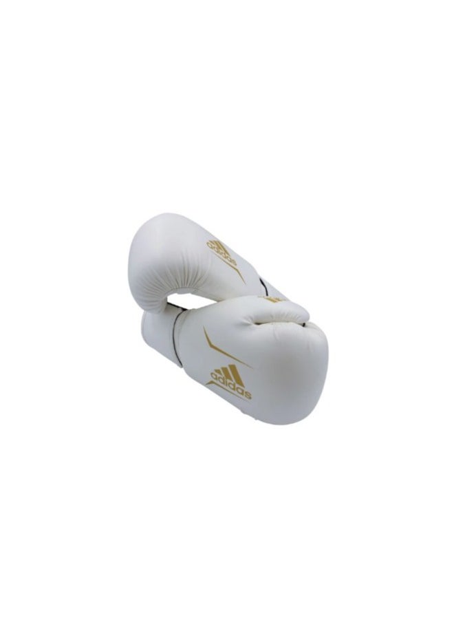 Adidas Boxing Gloves Speed 50  Color: White/Gold  Size: 6 Oz  - Image 2