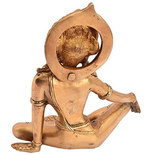Idol Collections Lord Indra Statue - Golden, Brass, 7.5 Inches - Image 3