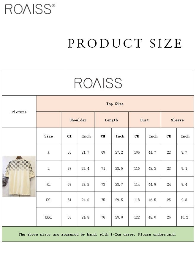 Men Drop Shoulder Tee Men's Short Sleeve Big T-Shirt Round Collar Summer Clothes