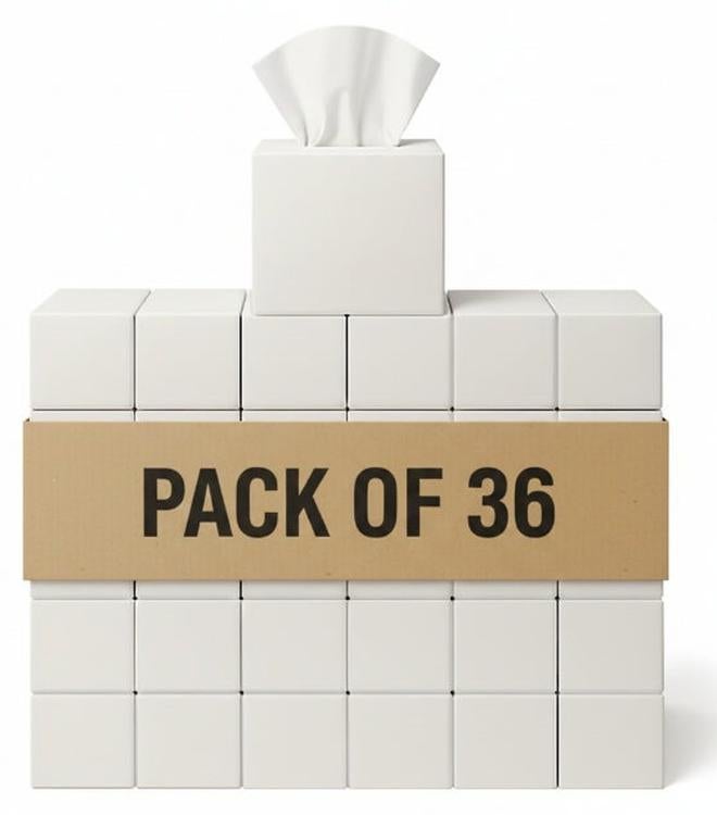 Ambiente علبة مناديل وجه (مكعب) 100 ورقة × 36 عبوة - Image 1