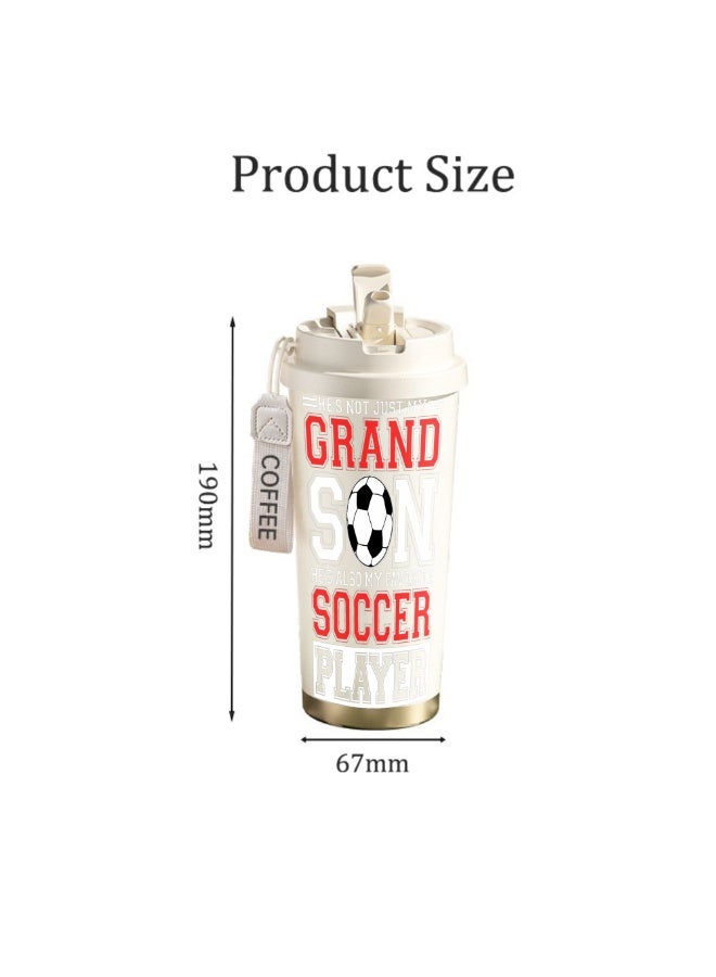 FIFA 520ml World Cup Printed Stainless Steel Insulated Water Bottle Double Wall Vacuum Thermal Flask Leakproof Cup for Hot & Cold Drinks - Image 2
