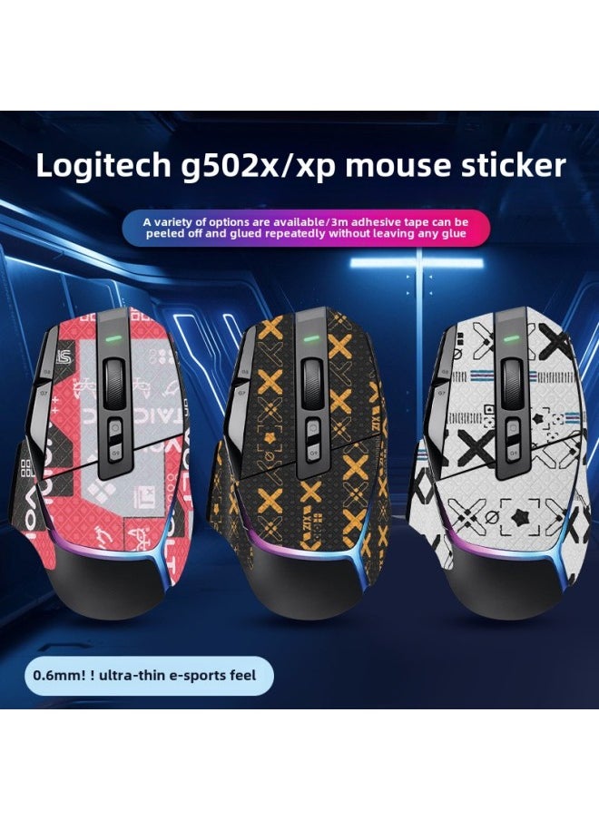 Generic - Mouse Anti-Slip Sticker Logitech G502 X PLUS Wireless And Wired Special Back Sticker Palm Sticker Side Sweat Sticker-Color:All-inclusive/rose Red Snowflake Pattern 1 Piece [free Cleaning Cotton] - Image 1