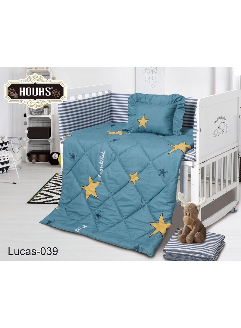 Horus 5-piece summer microfiber crib bumper pad for your baby's comfort - 5 pieces