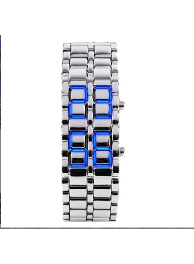 Spot Stainless Steel Led Lava Chain Watch Binary Student Couple Led Electronic Watch Can Be Sent On Behalf 