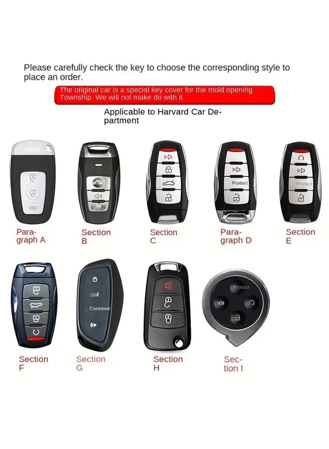 Car Key Case Ring Cover Housing Shell For Haval H6 Zinc Alloy Material Model Type A - Image 2