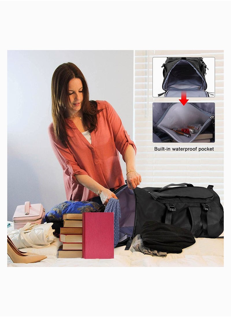 Sports Gym Bag, Lightweight Backpack, Large Travel Duffel Bags, Independent Shoe Compartment Dry and Wet Separation Waterproof Rucksack for Fitness Weekend Camping