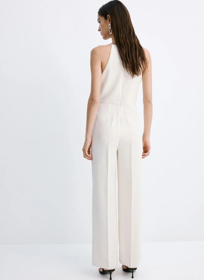 مانجو Long halter-neck jumpsuit