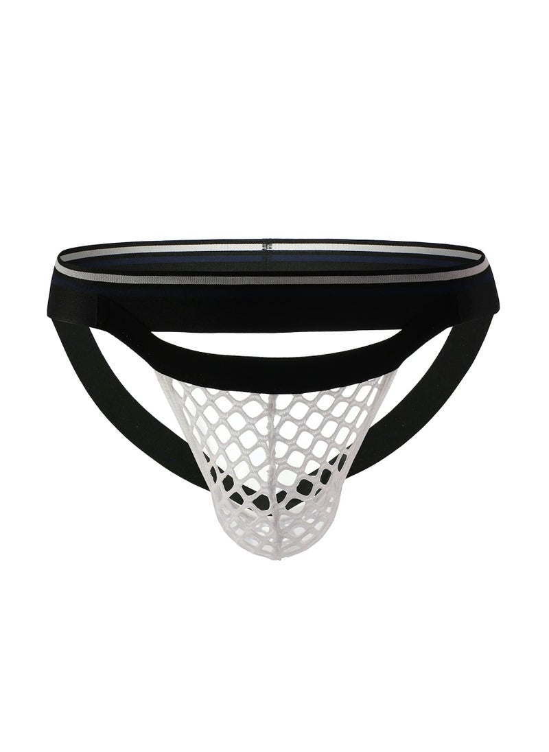 KASTWAVE - Men's Jockstrap Underwear Keep Warm Mesh Pouch G-String Ultra-wide Belt Thong - Image 1