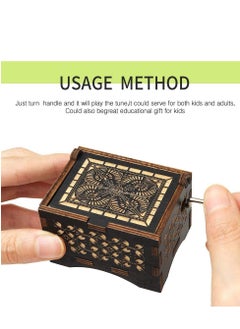 KASTWAVE You are My Sunshine Music Box Gift for Daughter from Mom Vintage Wooden Engraved Inspirational Quotes Hand Crank Birthday  - Image 4