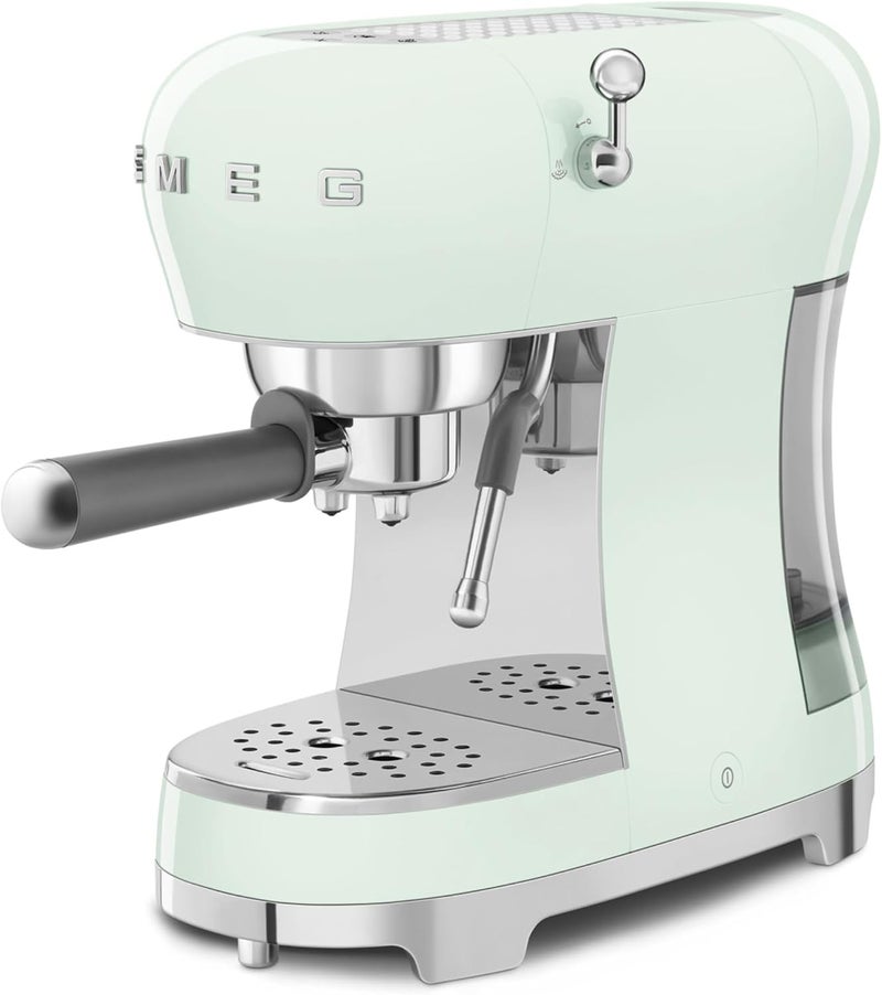 Smeg 50's Retro Style Espresso Coffee Machine in Pastel Green 1.7 L 1350 W ECF02PGUK pastel green - Image 1