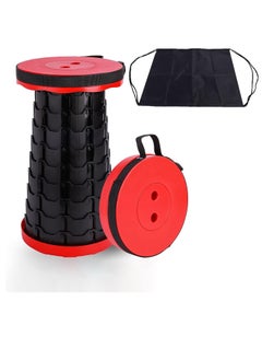 Generic Folding Stools for Adults Portable, Lightweight Portable Stool，Retractable Telescopic Seat for Children,Upgraded Small and Lightweight Expandable Stool for Outdoor Fishing Barbecue Travel (Red)  - Image 1