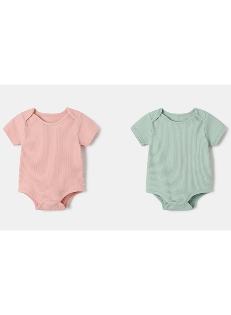 Loquat 2Pcs New Macaron Baby Thin Pajamas Newborn Baby Summer