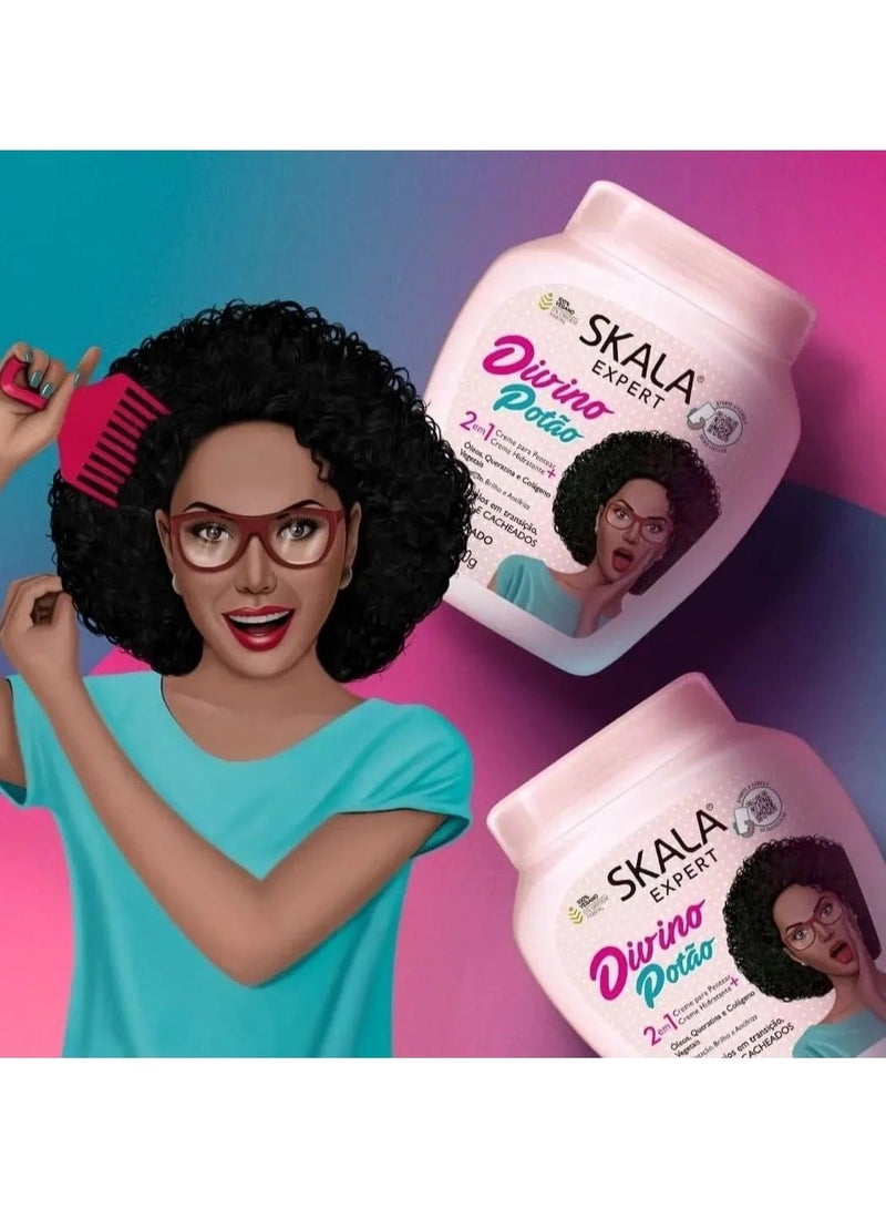 SKALA Divino Potao 2in1 Treatment Cream+Leave-in For Curly, Kinky And Transitioning Hair - 1000 g - 1000 gm - Image 3