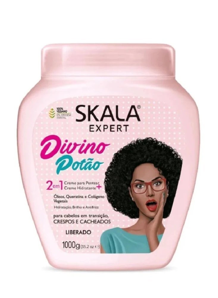 SKALA Divino Potao 2in1 Treatment Cream+Leave-in For Curly, Kinky And Transitioning Hair - 1000 g - 1000 gm - Image 1