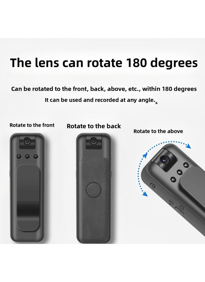 Generic Ultra-clear Camera Chest-worn Remote Monitoring Law Enforcement Shooting Recorder Motion Camera Video Recording Pen-Body Color:Bare Metal (without Memory Card)  - Image 2