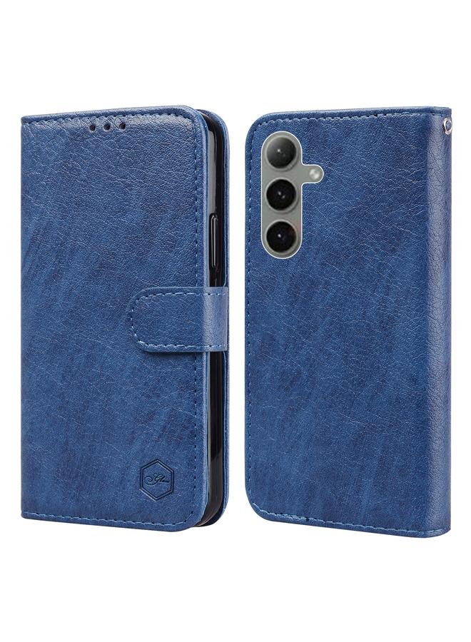 S-TOP Case For Samsung Galaxy S24+ 5G Skin Feeling Oil Leather Texture PU + TPU Phone Case - Image 1