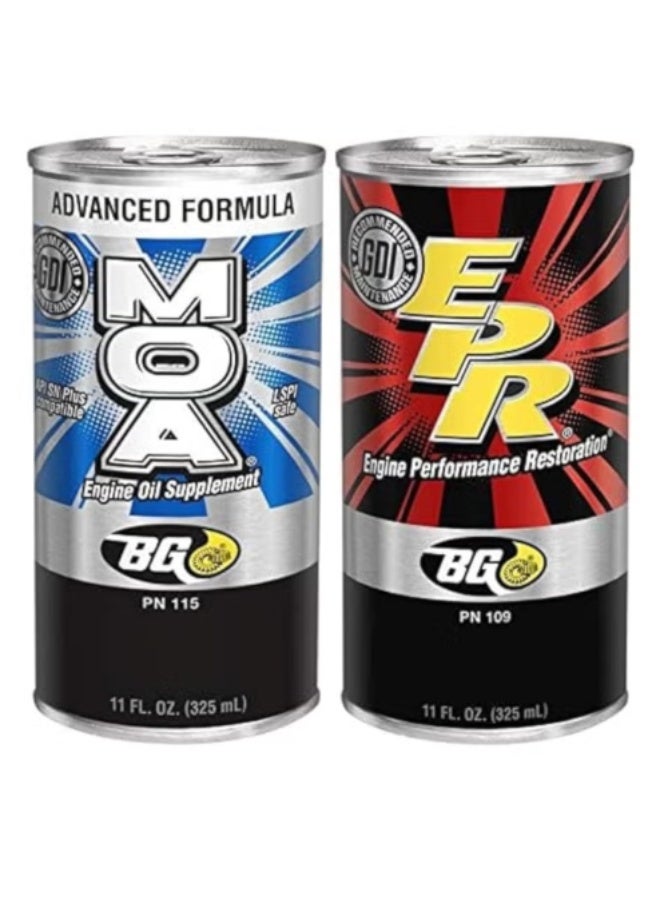 Bg Products MOA & EPR Motor Oil Additive Lubrication Supplement Engine Restore