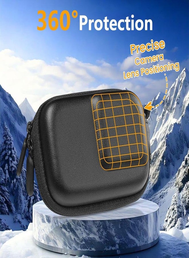 Obtheleg Action Camera Case for OSMO Action 6/5 Pro/4/3, Waterproof PU Portable Carrying Case with Carabiner, Hard Shell Shockproof Protective Storage Bag for Action Camera Accessories - Image 4