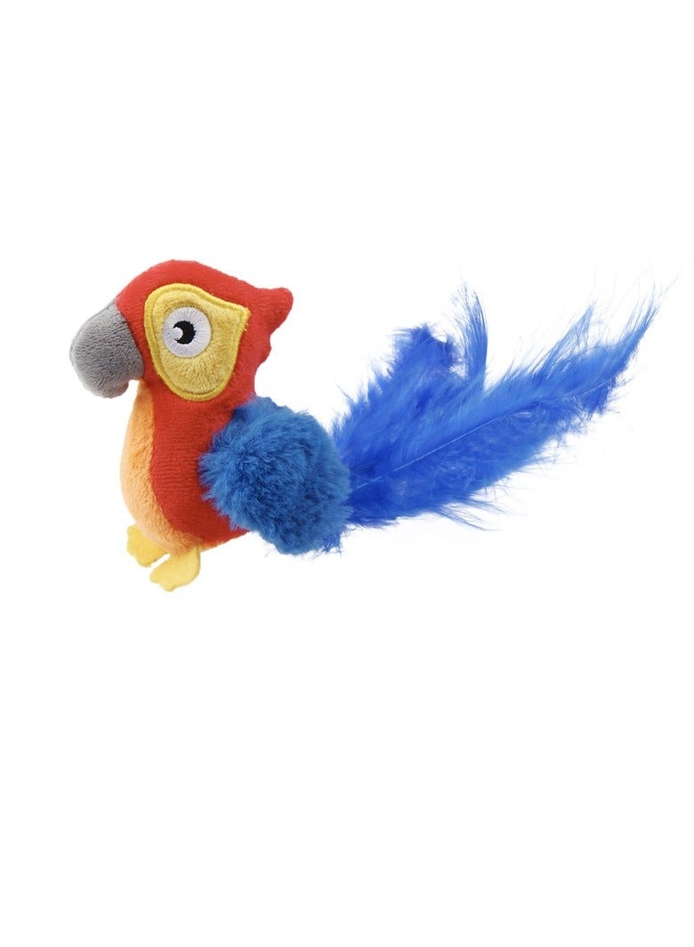 GIGWI Melody Chaser (Red Parrot) with motion Activated Sound Chip - Image 1