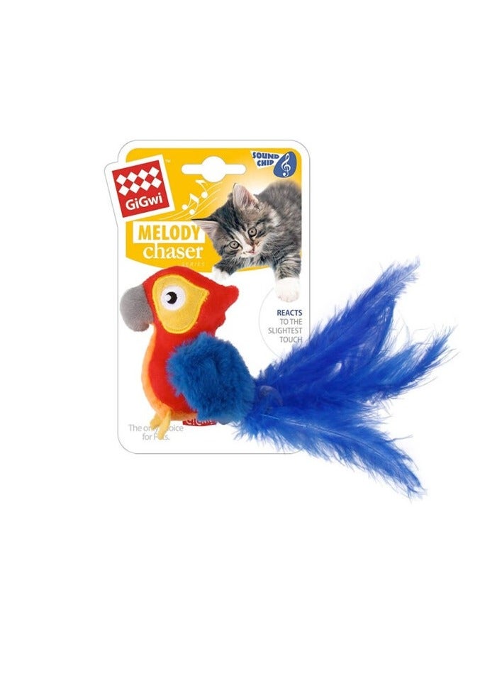 GIGWI Melody Chaser (Red Parrot) with motion Activated Sound Chip - Image 3