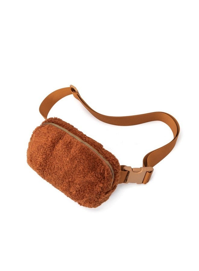 DRAVINA Waist Bag for Women & Men, Crossbody Fanny Pack with Large Storage, Hidden Back Zipper Pocket, Adjustable Strap & Mesh Compartments, Travel Belt Bag for Hiking, Running, Outdoors, 20cm (Brown) - Image 1