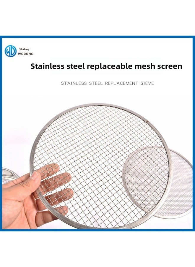 Stainless Steel Replaceable Mesh Garden Soil Compost Sieve Set Bonsai Gardening Planting Soil Sand And Stone Sieve 1-12 Mesh-Specifications:Diameter 25cm 3 6 9mm Plus Shovel And Gloves - Image 4