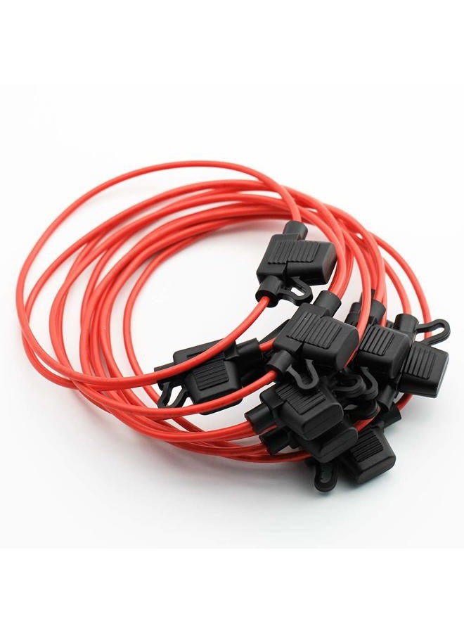 DIGITEN 10pcs Inline 16 AWG Blade ATM Mini Fuse Holder for Car Boat Truck with 30cm Wire (Pack of 10) - Image 2