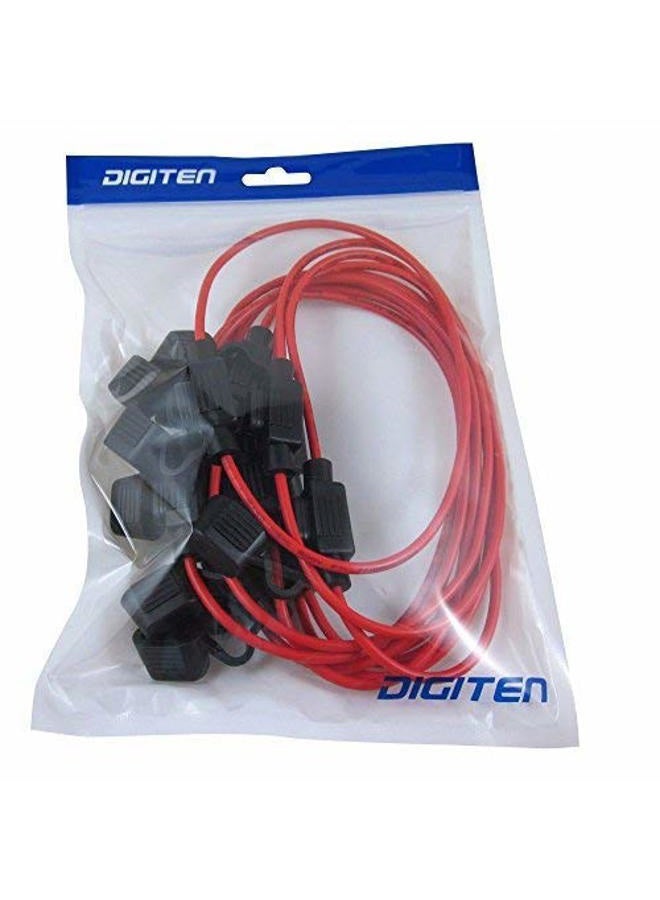 DIGITEN 10pcs Inline 16 AWG Blade ATM Mini Fuse Holder for Car Boat Truck with 30cm Wire (Pack of 10) - Image 4