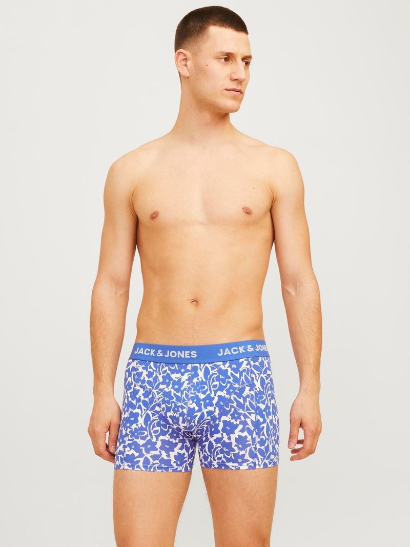 Jack Jones Jacmarbella Trunks 3 Pack Men's Blue Boxer 12255843-07  - Image 4