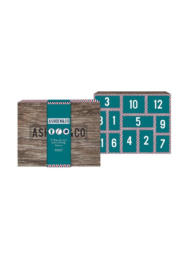 Mad Beauty - + Ashden & Co Advent Calendar 12 Days Of Delightful Men’S Bath And Body Goodies For Healthy Skin Body Wash After Shave Balm And More Hydrating Rejuvenating Relaxing - Image 1