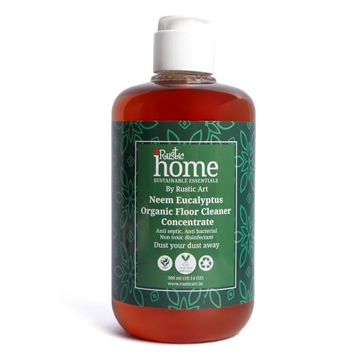 Rustic Art Home Organic Floor Cleaner Concentrate | Neem Eucalyptus Blend | 1ml per 1L Water | Natural Plant Based Formula | 300ml - Image 1